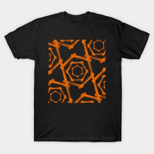 Orange hexagons T-Shirt